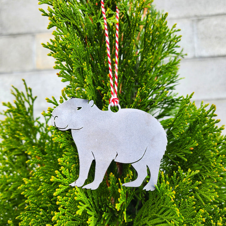 handmade capybara ornament made in Tennessee