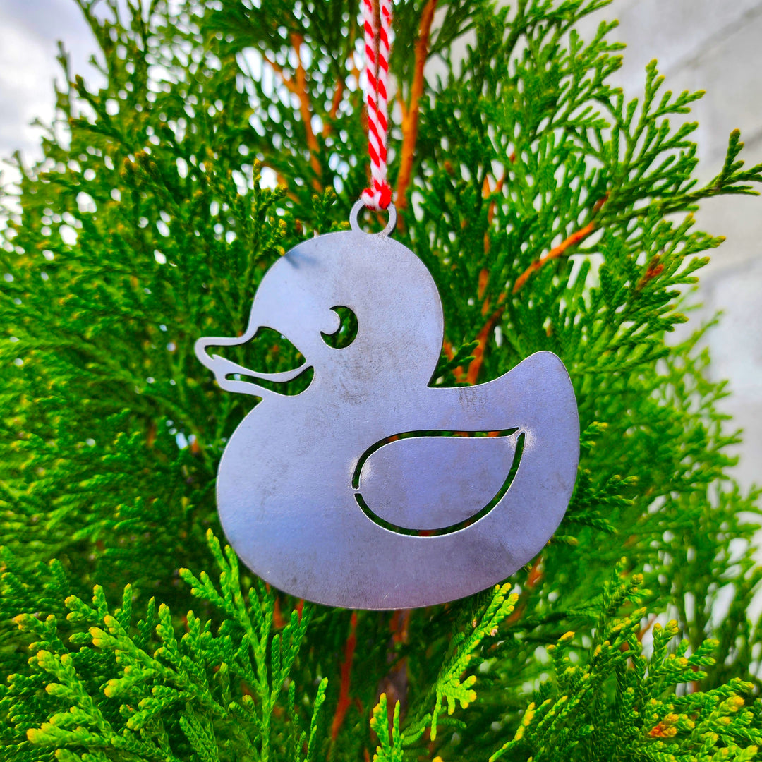 cute metal ornament with duck silhouette
