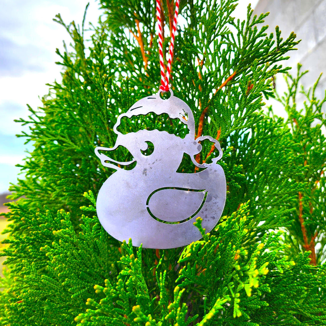 handmade steel duck ornament cutout