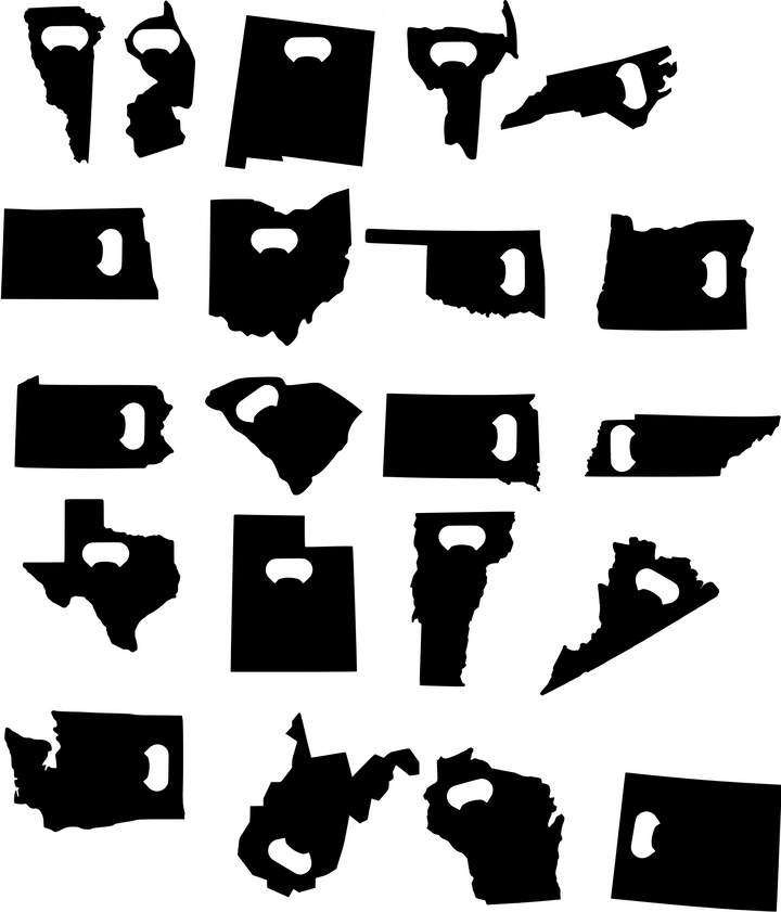 State Magnetic Bottle Openers