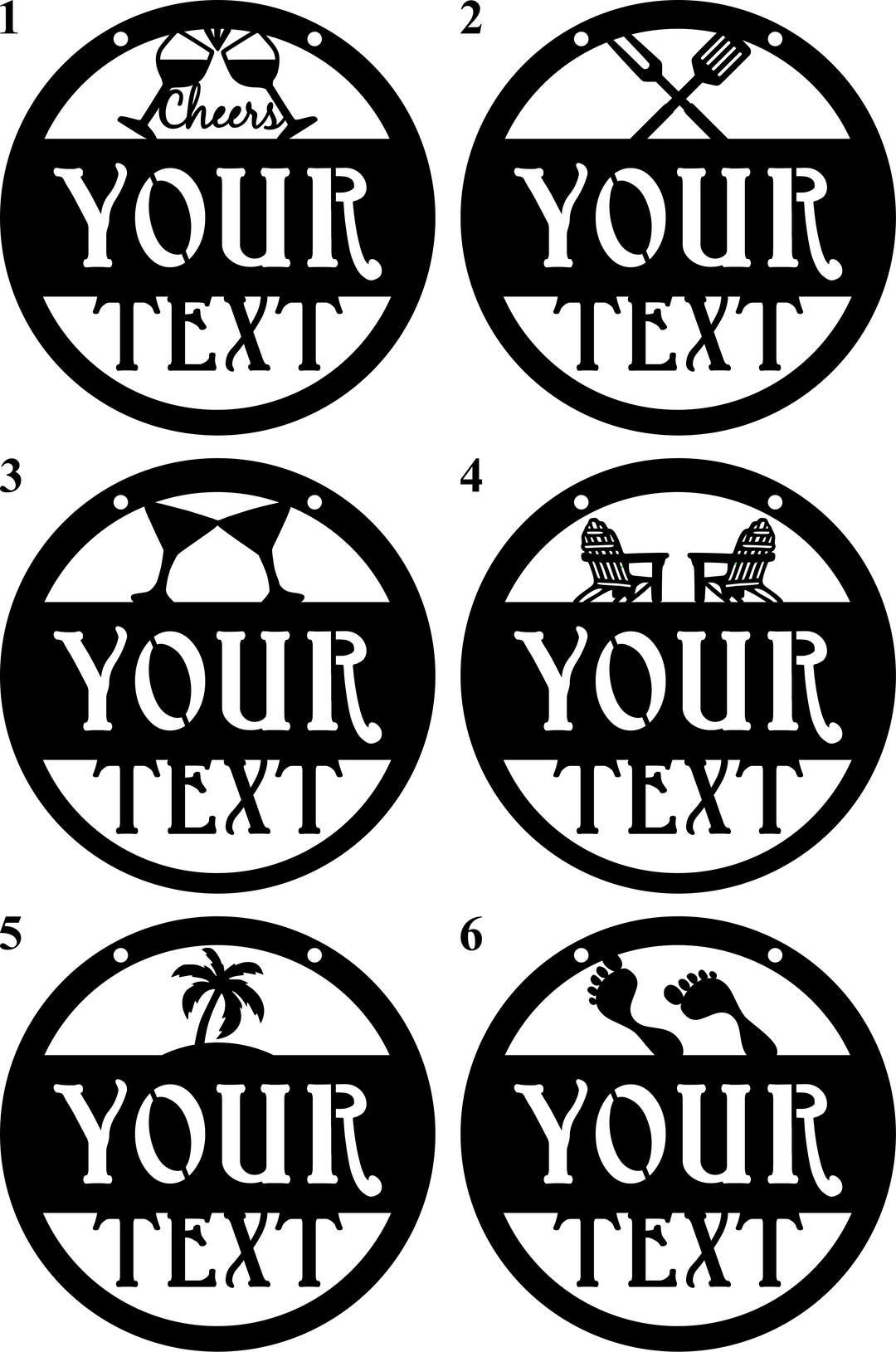 Personalized Hanging Metal Porch Signs - Home Bar Signs - Wedding Gift