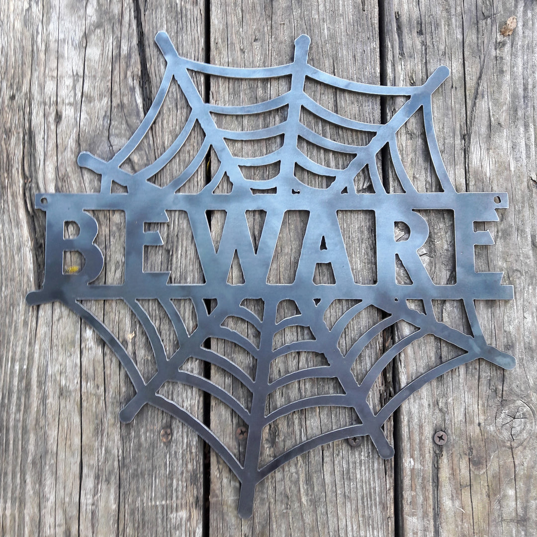Beware Spider Web - Halloween Welcome Signs