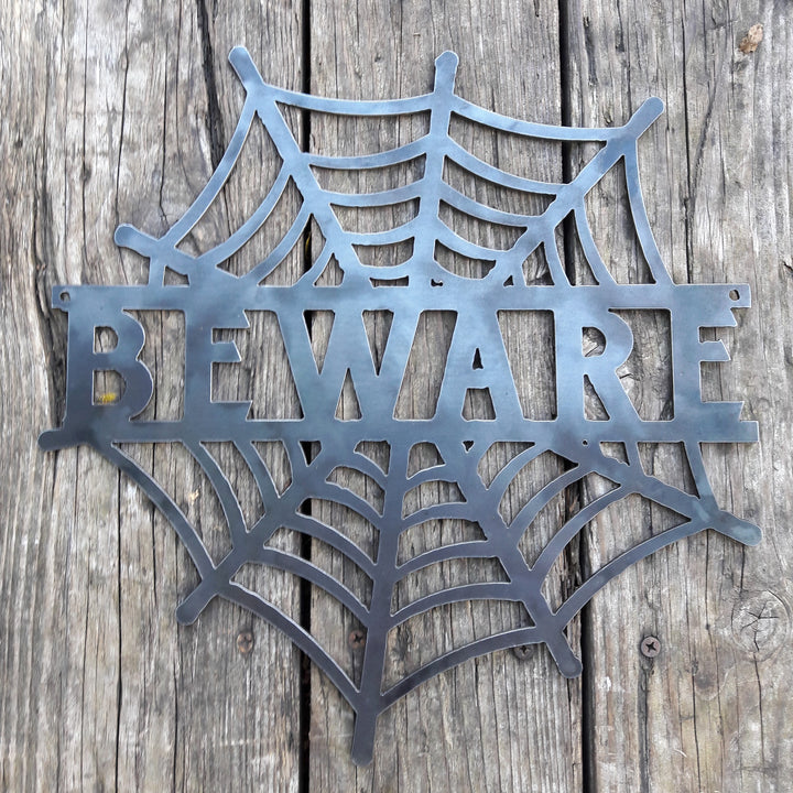 Beware Spider Web - Halloween Welcome Signs