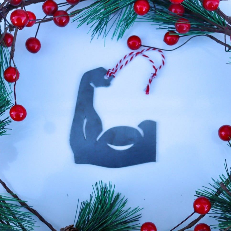 Bicep Christmas Ornament - Holiday Stocking Stuffer Gift - Tree Home Decor