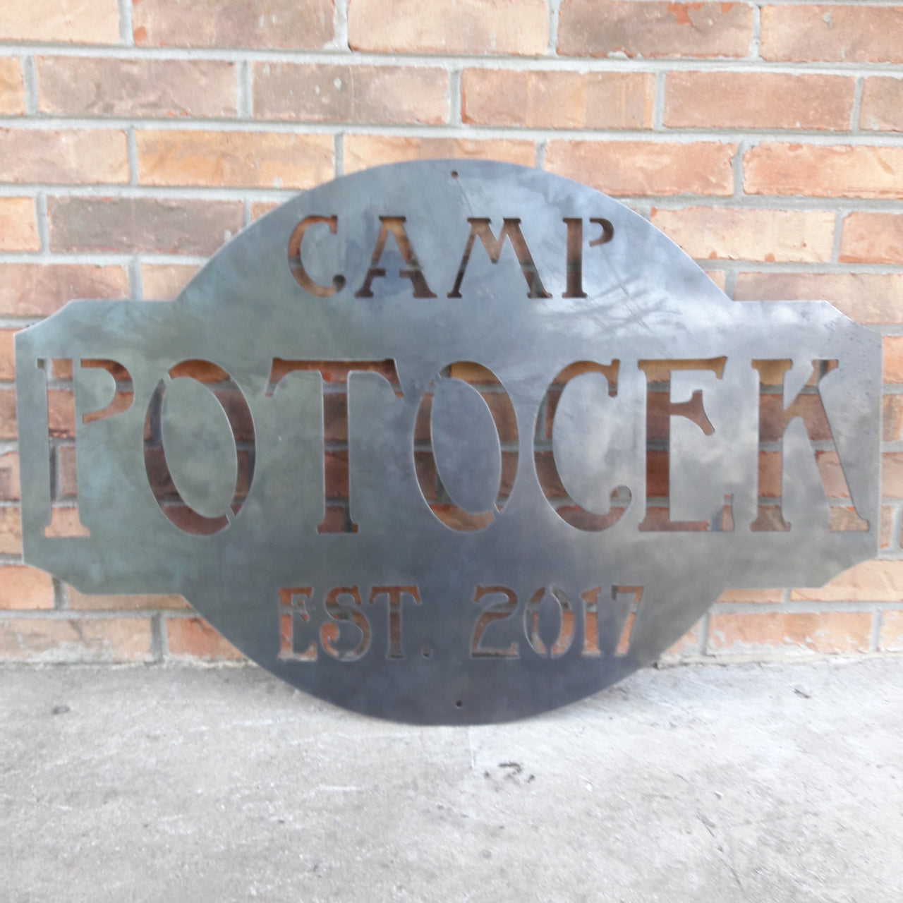 Personalized Metal Camp Sign - Camper Decor - Camping Last Name Wall Art - Established Date