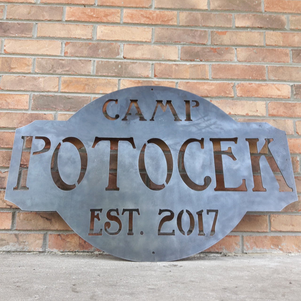 Personalized Metal Camp Sign - Camper Decor - Camping Last Name Wall Art - Established Date