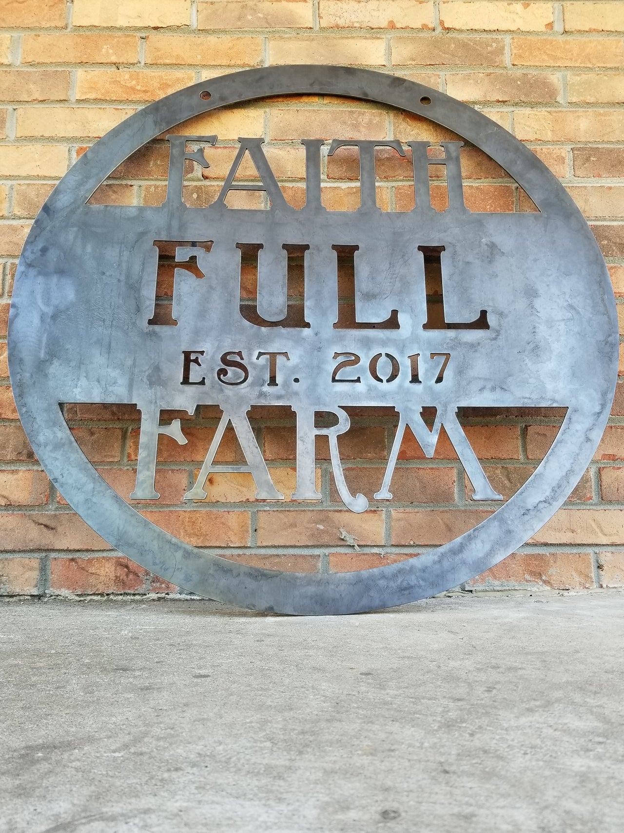 Rustic Hanging Farm Sign w Year - Personalized