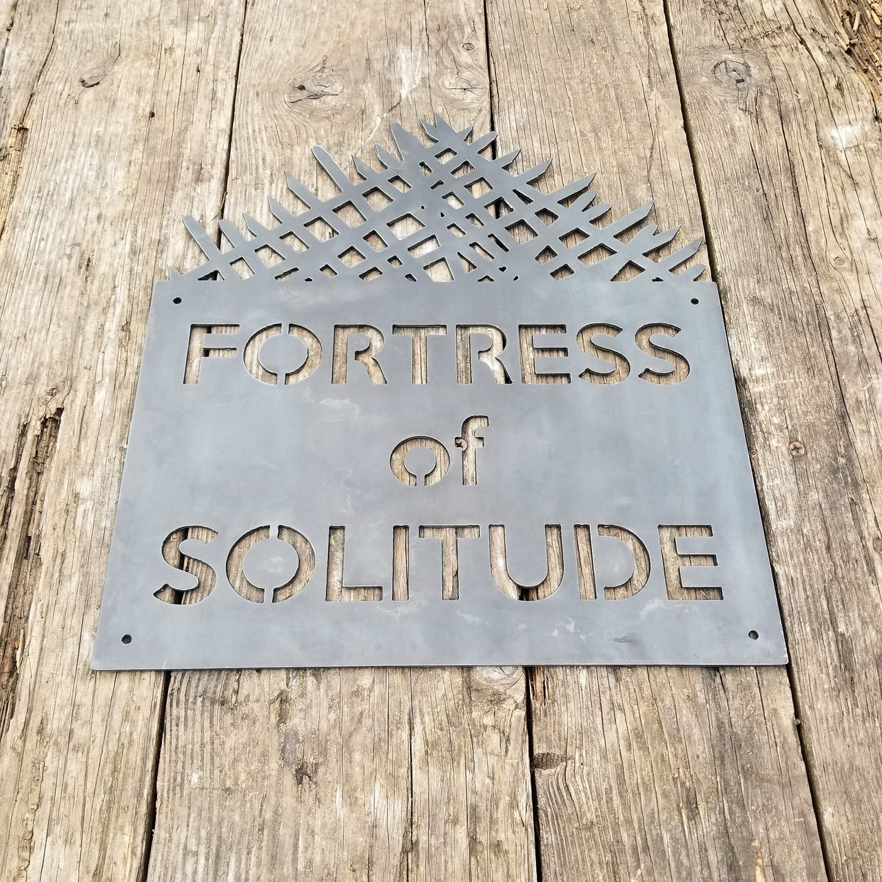 Fortress of Solitude - Metal Man Cave Sign - Fan Art, Superman Tribute, Comic Decor