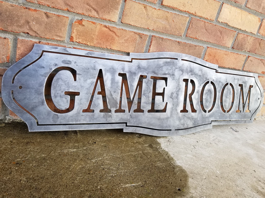 Game Rental Sign Personalized Metal Game Room Sign – Maker Table