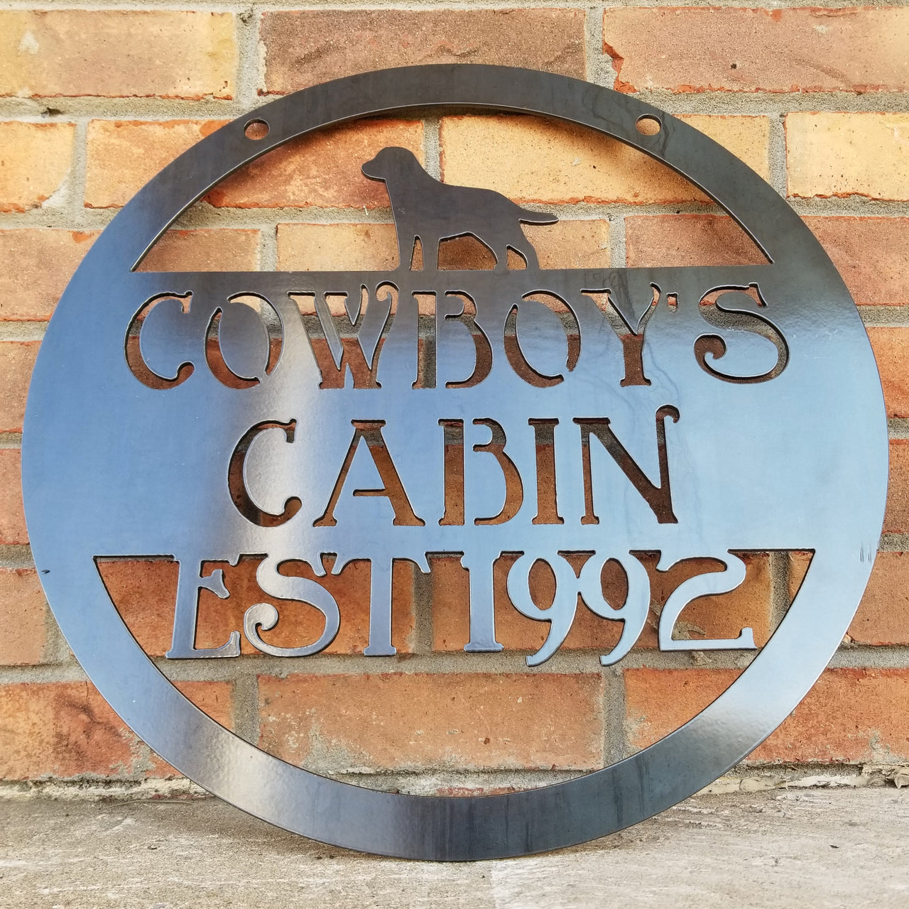 Cowboy's Cabin Est. 1992 (The Finish Is Outdoor Clear Powder Coat)