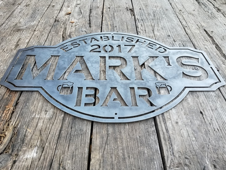 Vintage Metal Bar Signs – Maker Table