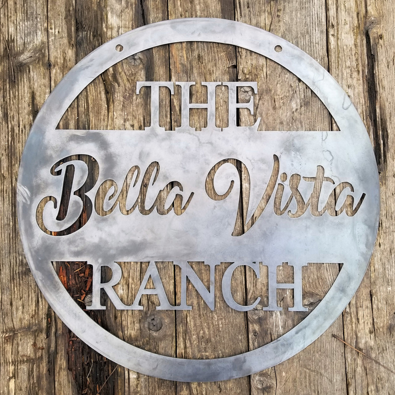 Hanging Farm or Ranch Sign - Personalized Family Farm, Ranch - Rustic, Industrial