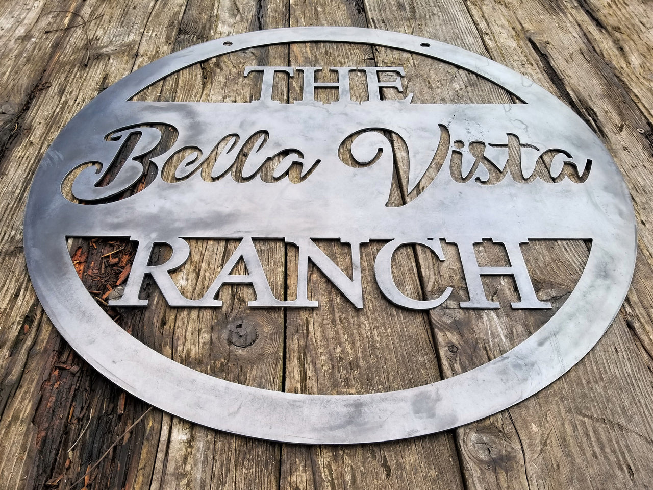 Hanging Farm or Ranch Sign - Personalized Family Farm, Ranch - Rustic, Industrial