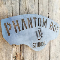 Thumbnail for Personalized Music Studio Sign - Retro, On Air, Recording, Speaker, Vinyl, Record, Turntable, Label, Independent, DIY