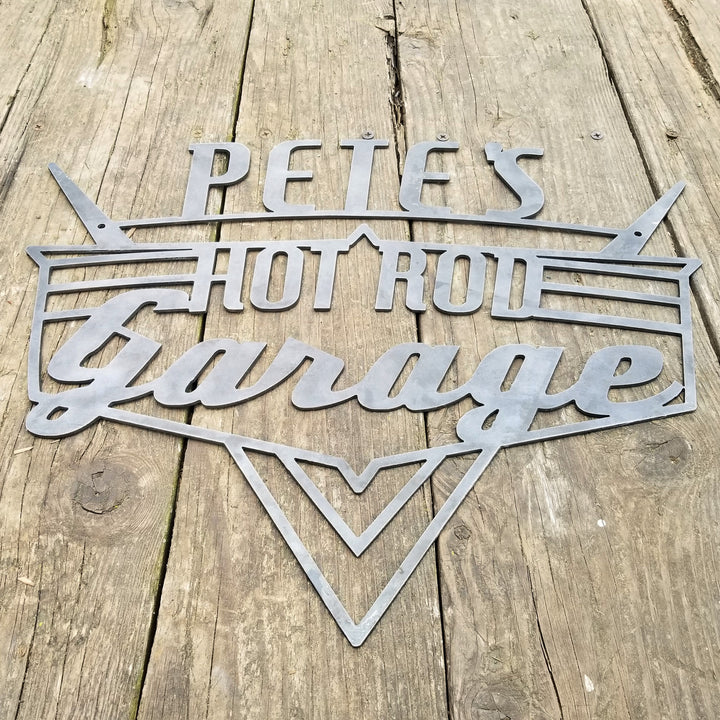 Personalized Hot Rod Garage Signs