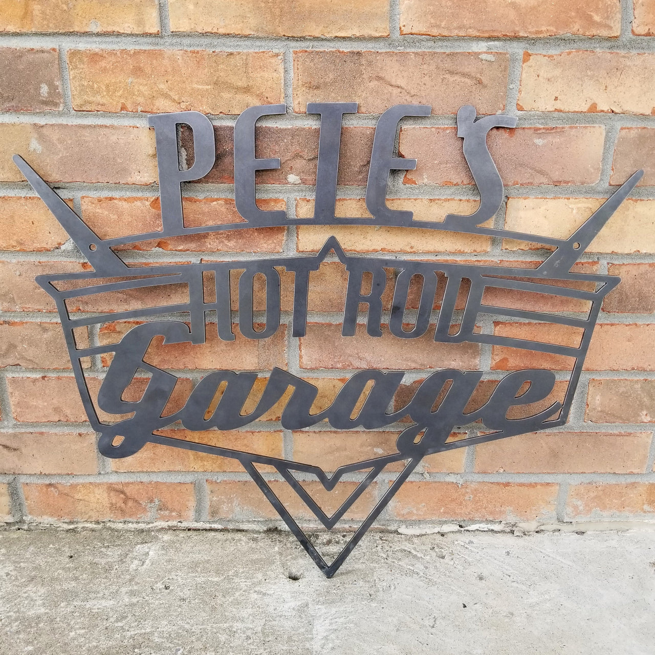 Personalized Hot Rod Garage Sign - Vintage Retro Wall Art - Drag Racing, Rat Rod Roadster Decor
