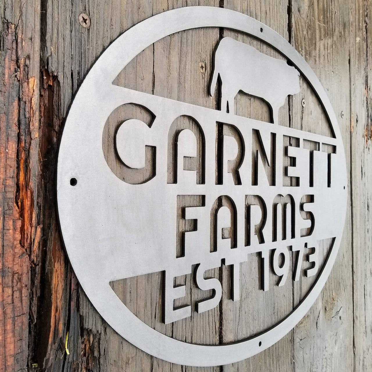 Custom Farm Sign - Personalized Farm Sign, Metal Animal Sign, Cow, Pig ...