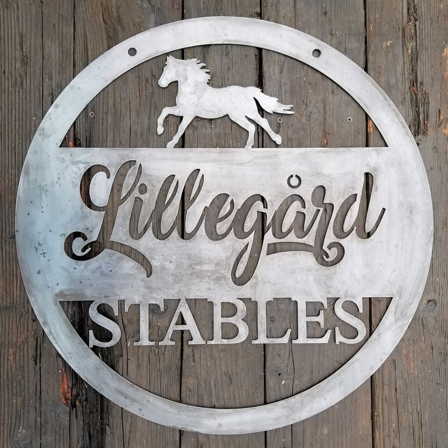 Hanging Metal Horse Sign - Equestrian, Stables, Western, Horseshoe, Qu ...