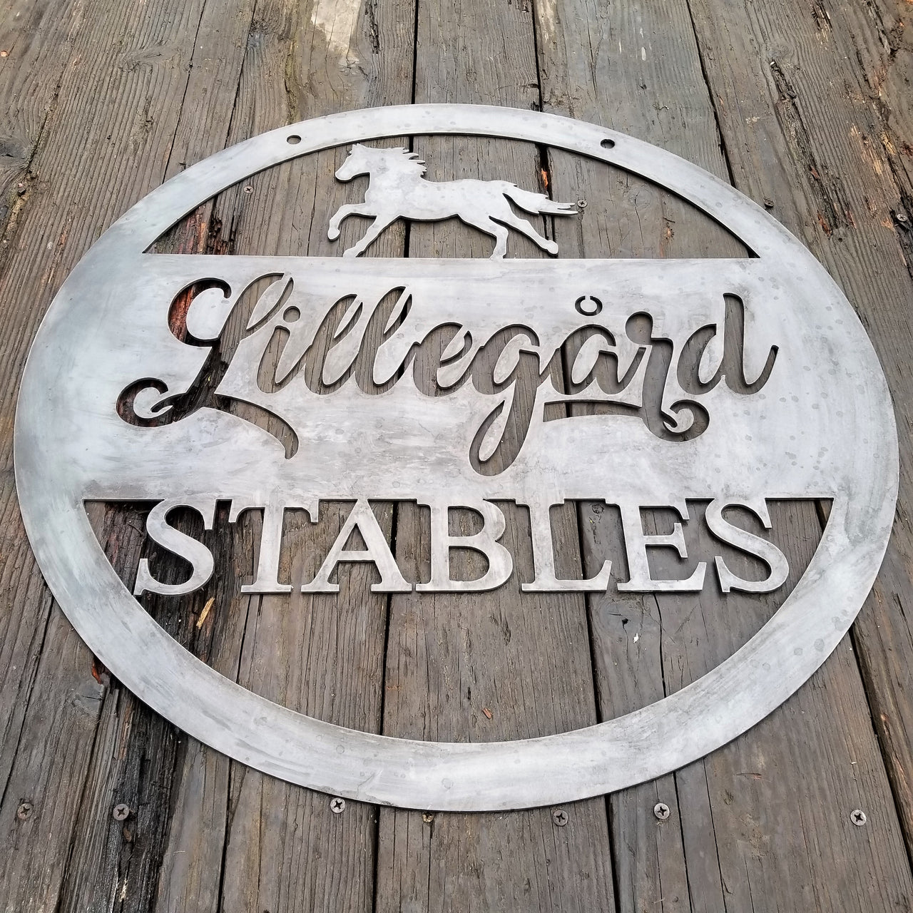 Hanging Metal Horse Sign - Equestrian, Stables, Western, Horseshoe, Quarter, Race, Thoroughbred, Tennessee Walker, Clydesdale