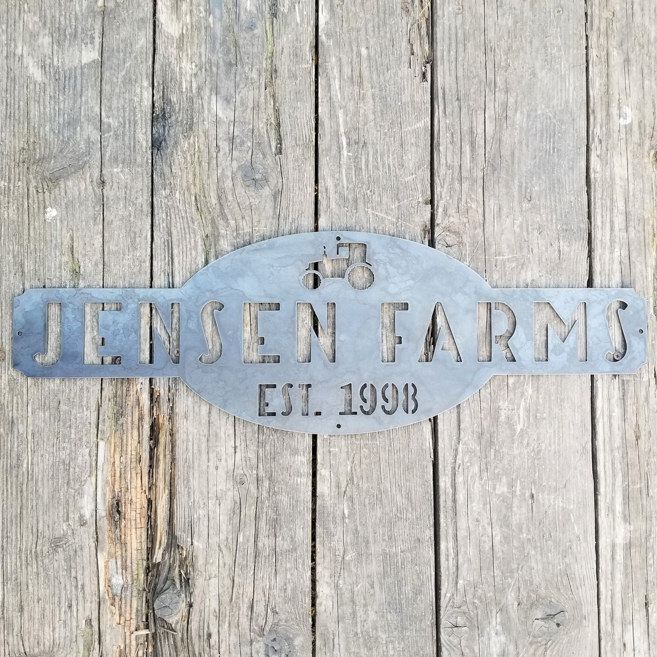 Custom Metal Country Sign - Farm, Ranch, Barn, House - Tractor, Cow, Tools, Chicken, Heart, Goat