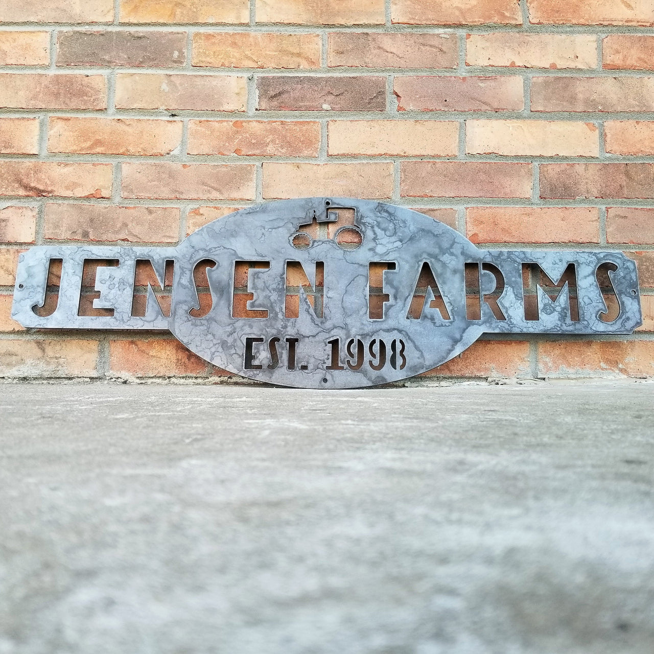 Custom Metal Country Farmhouse Sign - Personalized Ranch Sign - Garage ...