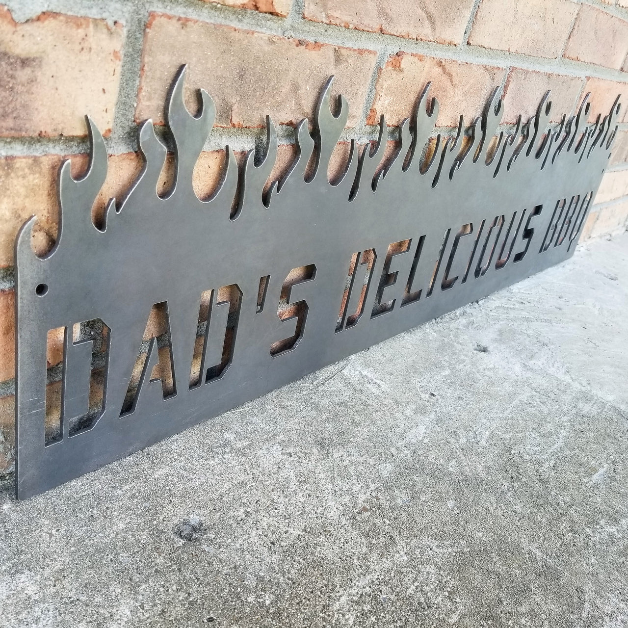 Personalized Metal Dad BBQ Sign - Barbeque, Barbecue, Smoker Decor - Green Egg, Traeger