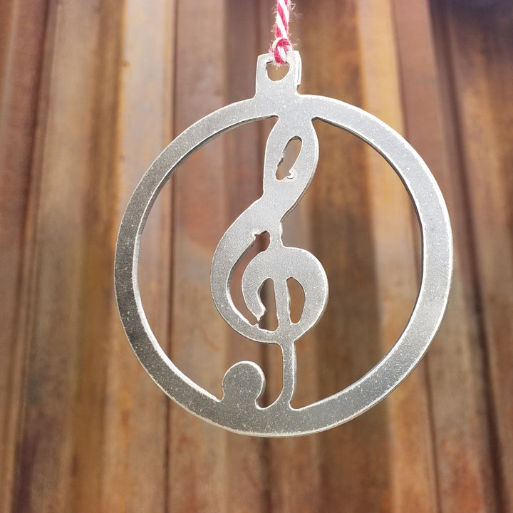 Treble Clef Music Christmas Ornament - FREE SHIPPING, Stocking Stuffer, Holiday Gift, Tree