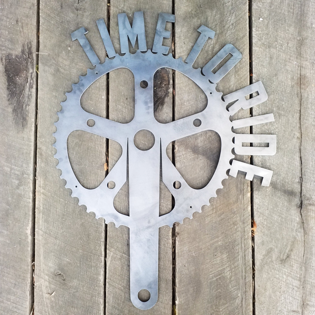 Time to Ride! Bike Gear - Fitness Home Gym Sign - Work Out, Exercise, Biking Wall Art