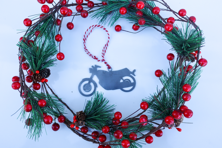 Motorcycle Christmas Ornament - Holiday Stocking Stuffer Gift - Tree Home Decor