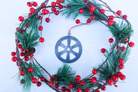Thumbnail for Hot Rod Wheel Christmas Ornament - Holiday Stocking Stuffer Gift - Tree Home Decor