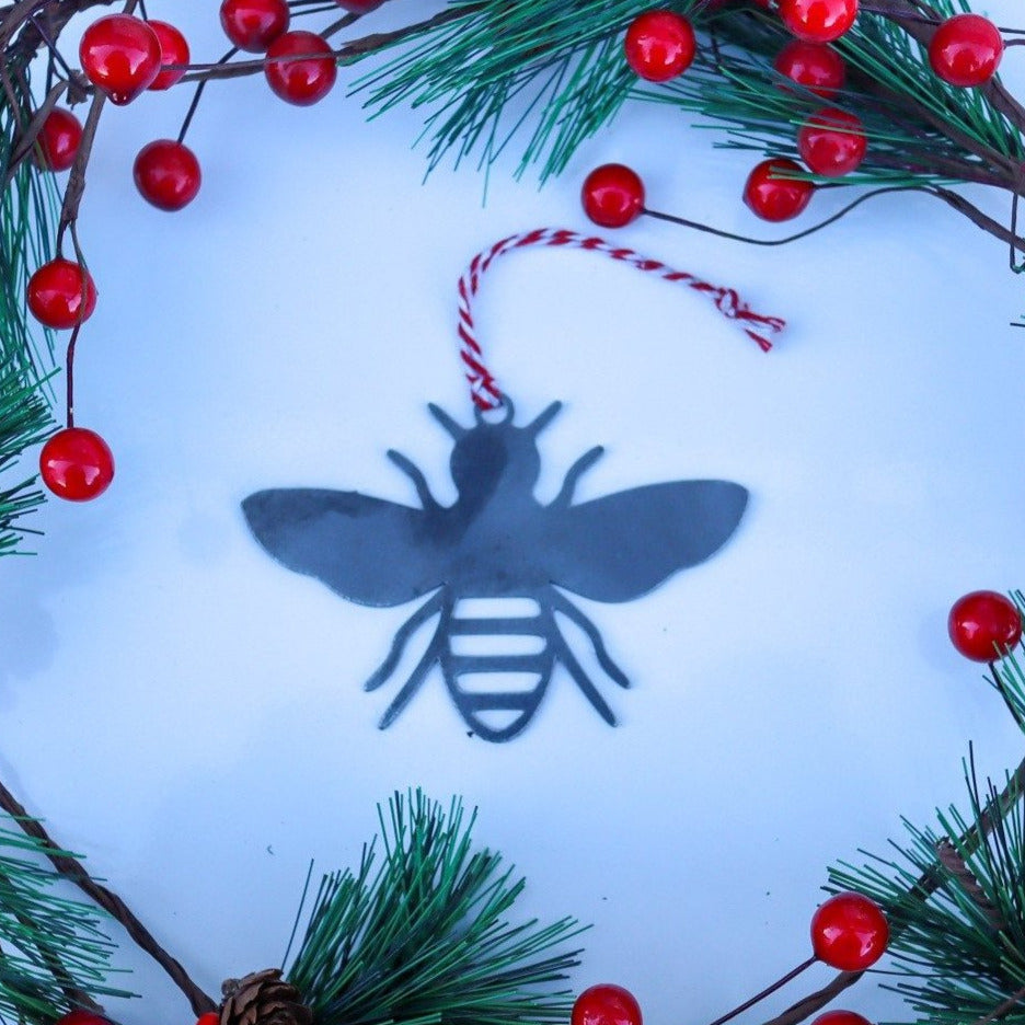 Bee Christmas Ornament - Holiday Stocking Stuffer Gift - Tree Home Decor