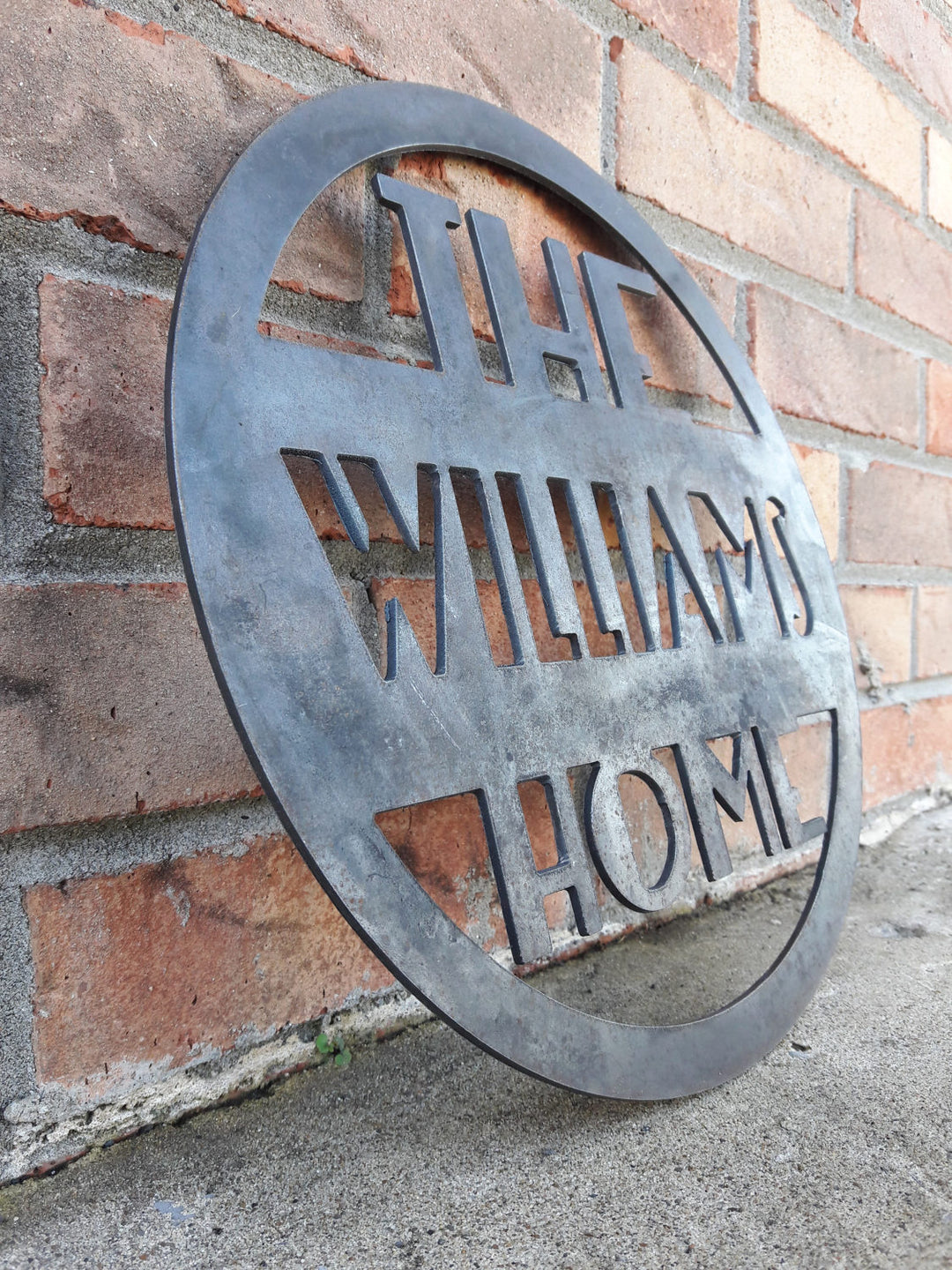 Personalized Name Home Sign - Personalized Family Home Sign Round, Modern Home Plaque, Wedding Signs