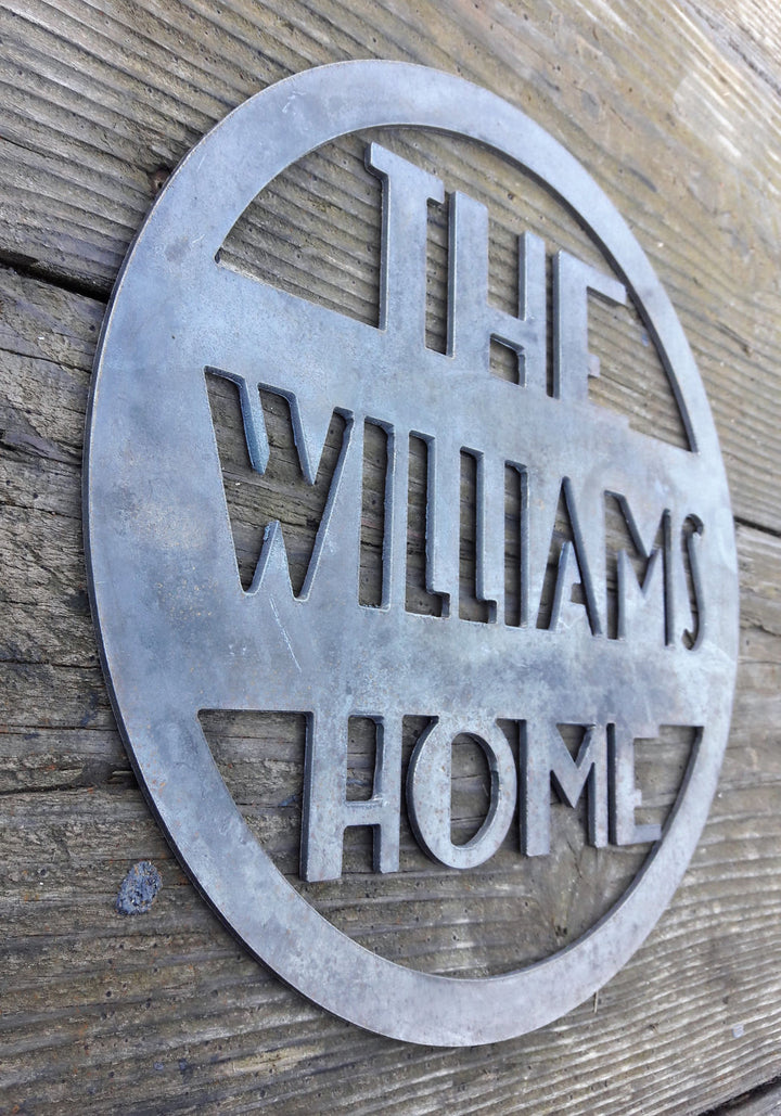 Personalized Name Home Sign - Personalized Family Home Sign Round, Modern Home Plaque, Wedding Signs