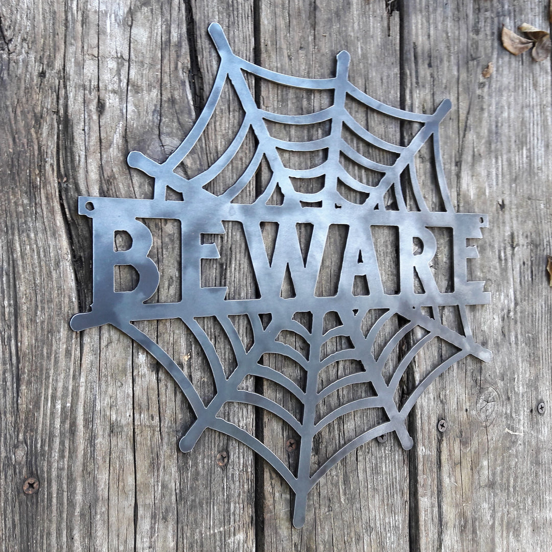 Beware Spider Web - Halloween Welcome Signs