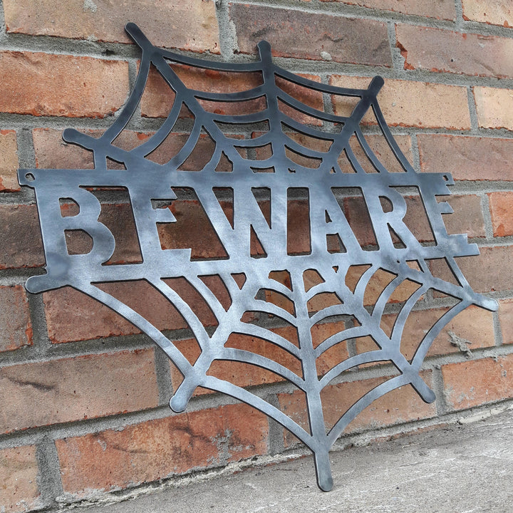 Beware Spider Web - Halloween Welcome Signs