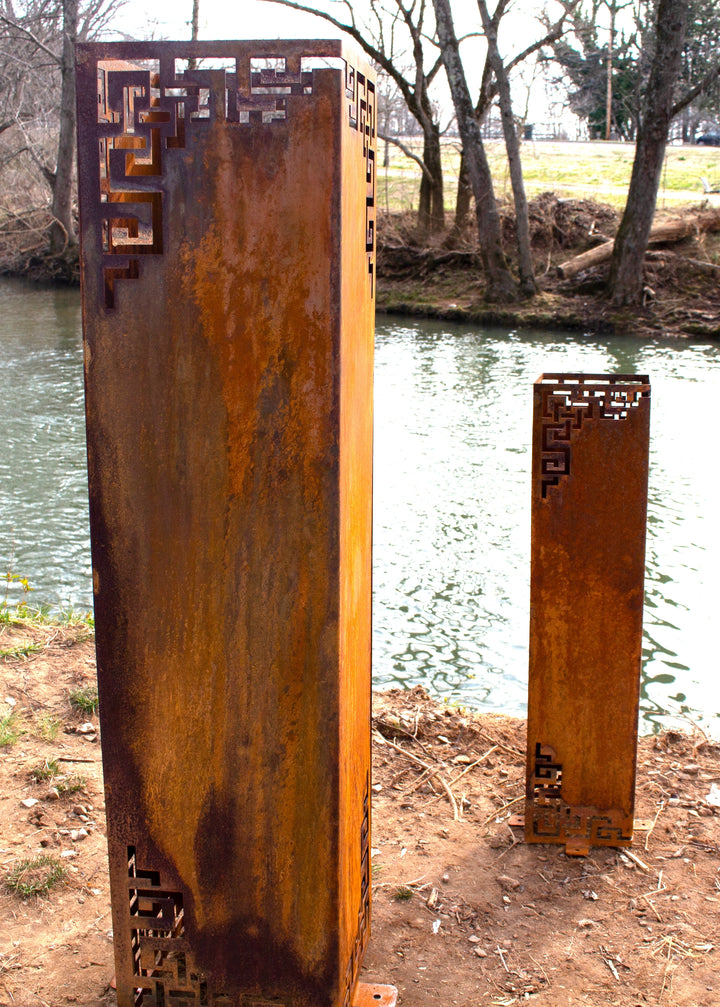 Asian Garden Columns - Zen Garden - Garden Decor - Garden Statue - Well Cover - Landscape Light Cover