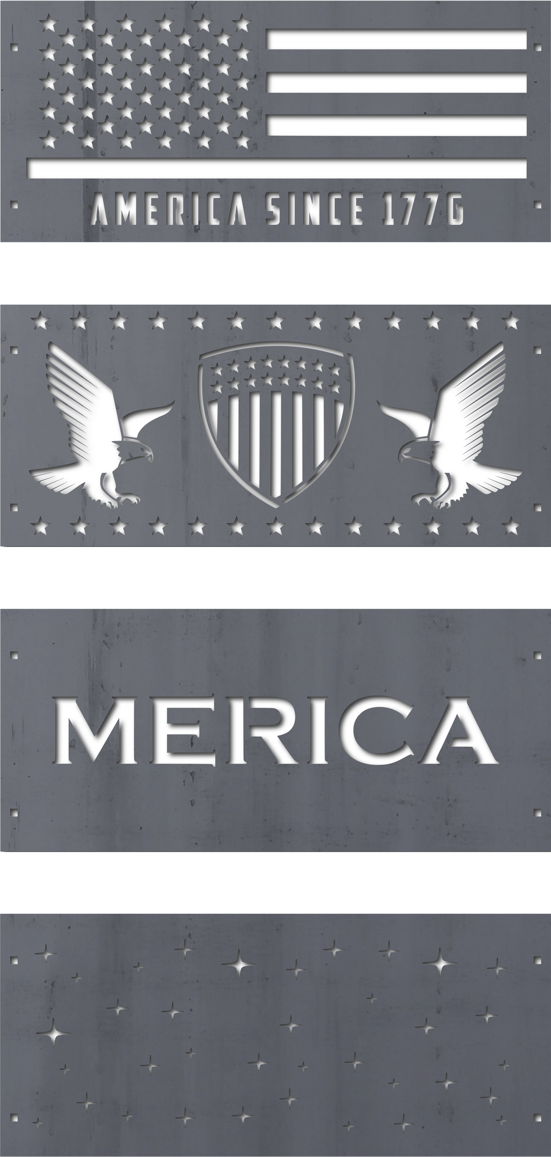 Patriotic Steel Fire Pit - 'Merica Metal Outdoor Backyard Fire Ring - American Fourth of July Patio Decor