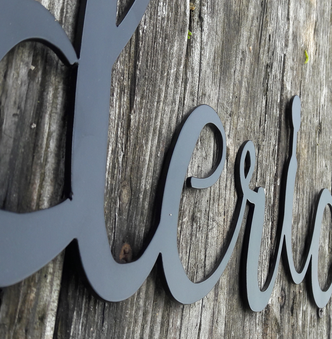 Cursive Word Metal Wall Decor - Nashville