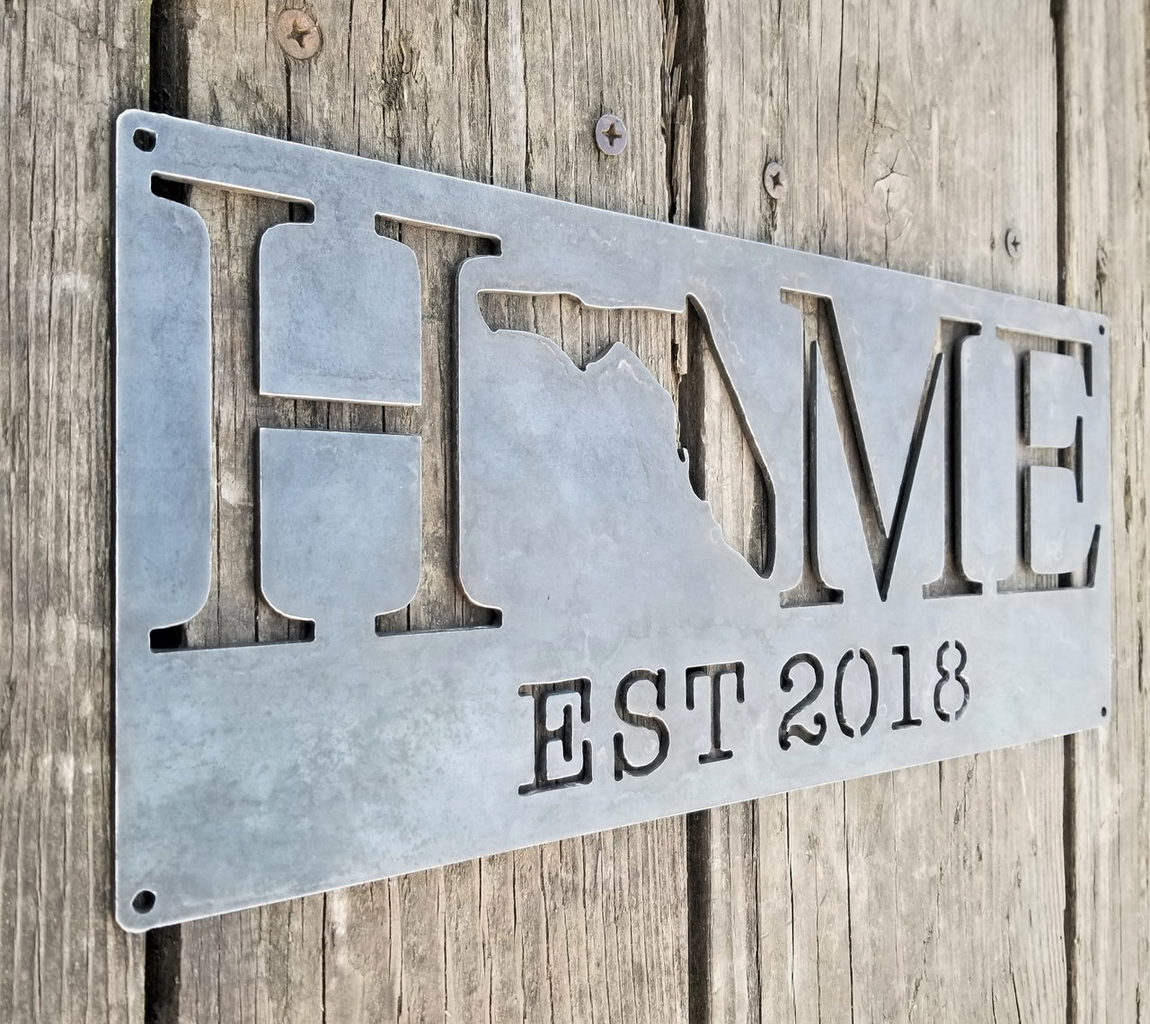 Home State with Established Year Sign- Personalized Home State Date Sign - Housewarming Gift -
