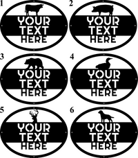 Thumbnail for Custom Farm Sign - Personalized Farm Sign - Metal Animal Sign - Cow, Pig, Bear, Duck, Buck, Deer, Dog