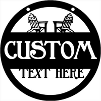 Thumbnail for Hanging Metal Barefoot Patio Sign - Outdoor Beach Decor, Personalized Metal Signs, Rustic Interior Decor