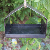 Thumbnail for Rustic Metal Birdhouse - Hanging Bird Feeder - Unique Garden Gift