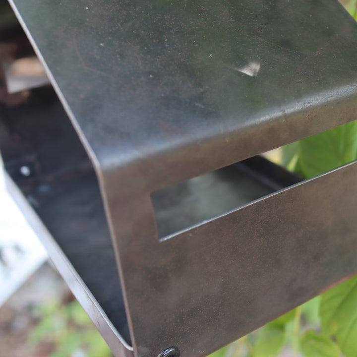 Rustic Metal Birdhouse - Garden Decor