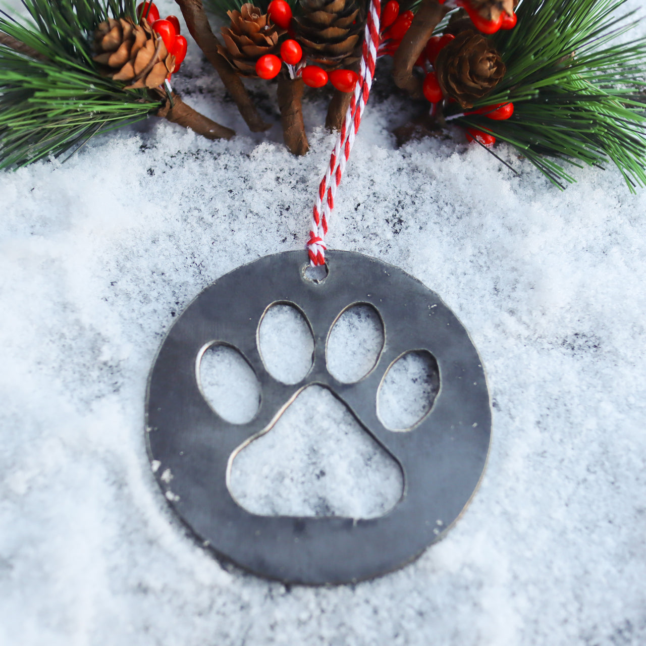 Cat Paw Christmas Ornament - Pet Lover Holiday Stocking Stuffer Gift - Tree Home Decor