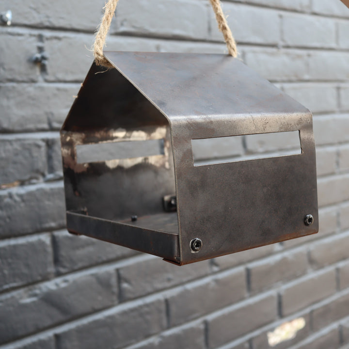 Rustic Metal Birdhouse - Garden Decor