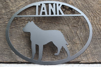 Thumbnail for Pitbull Personalized Metal Dog Sign - Metal Dog Sign - Custom Pet Name Sign