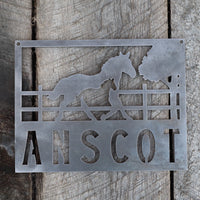Thumbnail for Personalized Metal Horse and Filly Sign - Equestrian - Stables - Western - Horse Lovers Gift