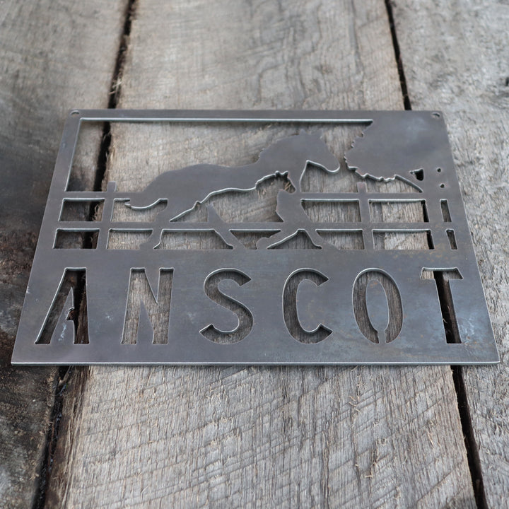 Personalized Metal Horse and Filly Farmhouse Signs