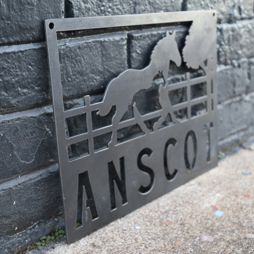 Personalized Metal Horse and Filly Farmhouse Signs