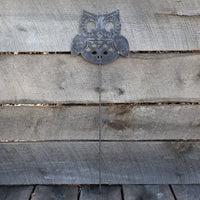 Thumbnail for Metal Owl Garden Stake - Steel Gardening Decor - Yard Art Marker